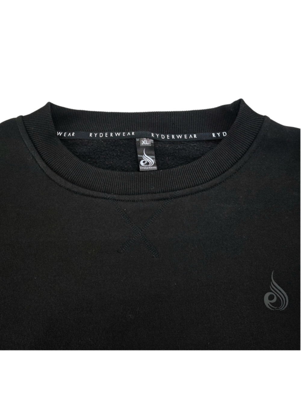 Ryderwear XL Black Crewneck Sweatshirt Fleece Gym Athletic Pullover Logo... - Picture 4 of 11